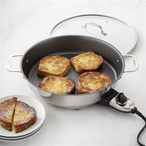All clad electric skillet - All-Clad HA1: All-Clad HA1 is the best non-stick cookware for electric stoves. Its thick (4 mm) hard-anodized aluminum base and steel induction plate make it suitable for all electric stoves, including induction. And its multi-layer non-stick coating is more durable than most Teflon-coated pans.
